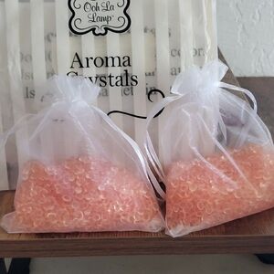 Home Interiors Peach Orchard Scented Crystals Sachets set of 2 New